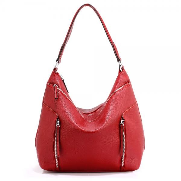 AG00529 - Burgundy Hobo Shoulder Bag - Silk Avenue Pakistan