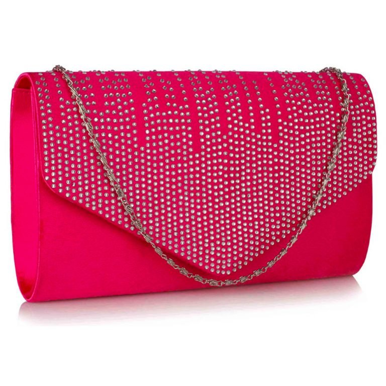 pink diamante bag