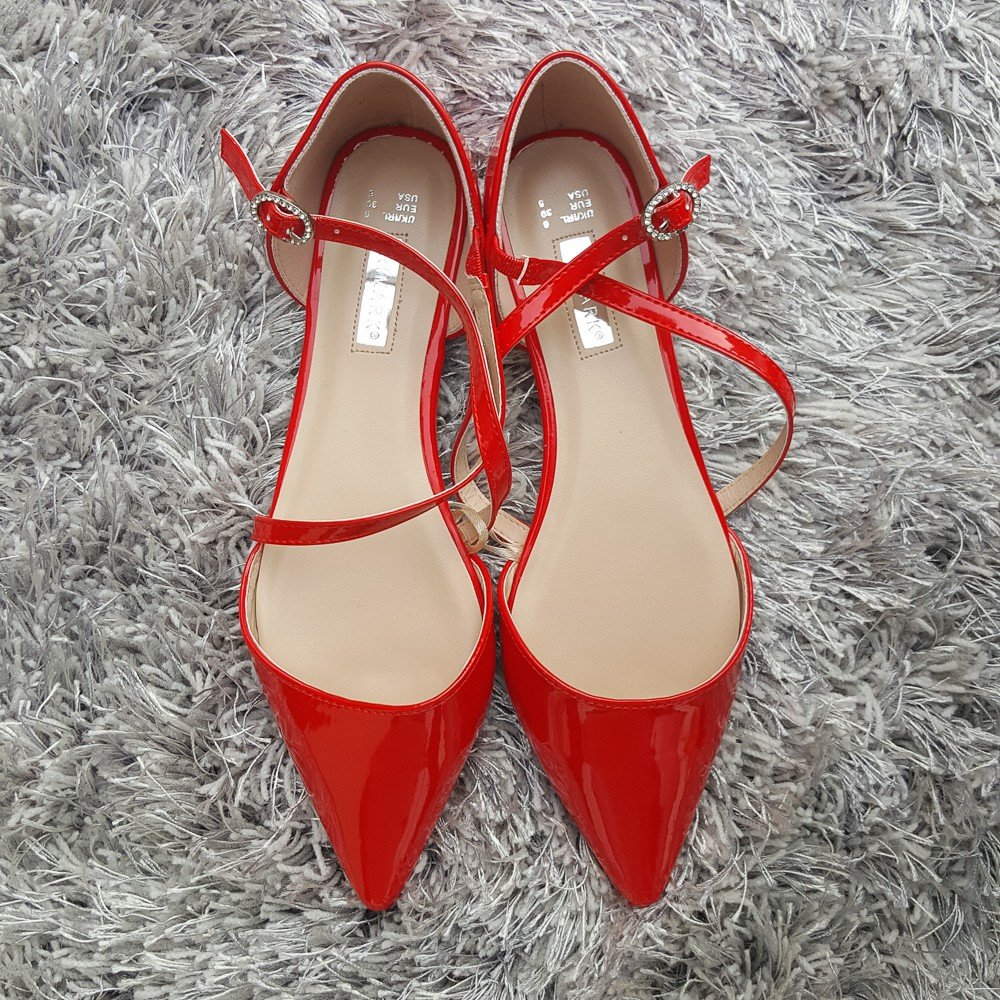 primark-red-patent-pointed-flats - Silk Avenue Pakistan