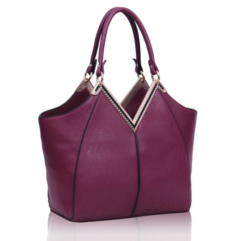 LS00156 - Purple Grab Tote Bag - Silk Avenue Pakistan