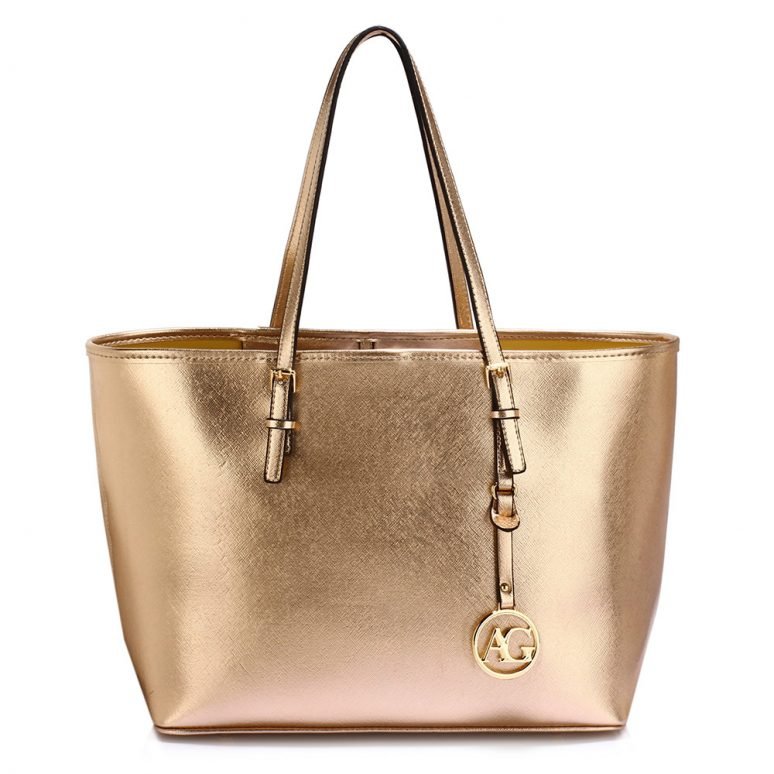 Gold sale tote handbag