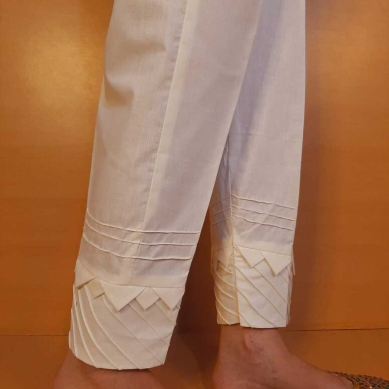 Olive Embroidered Cotton Straight Pant With Self Embroidery And Cut Work at  Soch